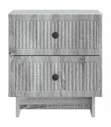 vidaXL Bedside Cabinet 2 pcs Grey Sonoma 43 x 34.5 x 47.5 cm