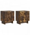 vidaXL Bedside Cabinet 2 pcs Smoked Oak 43 x 34.5 x 47.5 cm