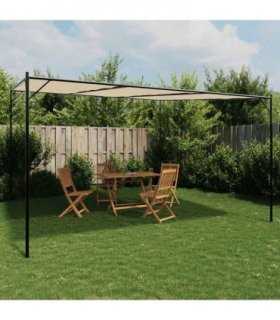 vidaXL Gazebo Beige 4x4 m 180 g/m² Fabric and Steel