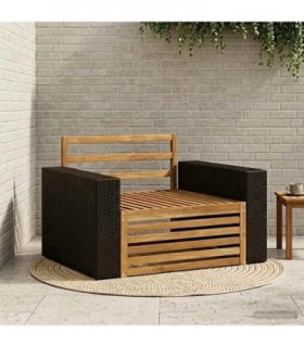 vidaXL Outdoor Middle Sofa Natural