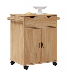 vidaXL Kitchen Trolley OTTA 59x45x80 cm Solid Wood Pine