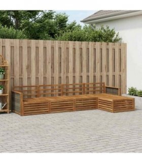 vidaXL Outdoor Sofa Set 5 pcs Natural Solid Acacia Wood