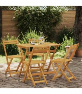 vidaXL Folding Garden Chairs Folding 4 pcs Natural 40 x 53 x 80 cm