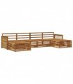 vidaXL Sofa Sets 6 pcs Solid Acacia Wood
