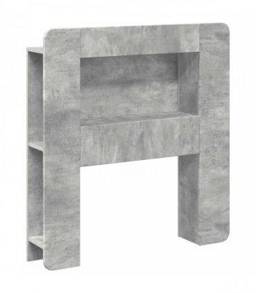 vidaXL Headboard Cabinet with Storage Concrete Grey Engineered Wood