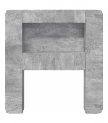 vidaXL Headboard Cabinet with Storage Concrete Grey Engineered Wood