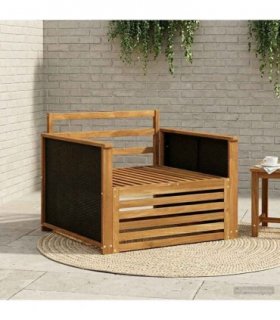 vidaXL Outdoor Middle Sofa Natural