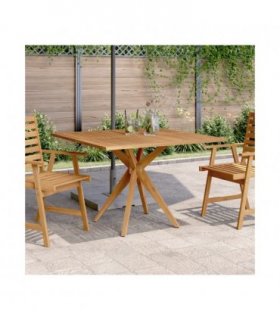 vidaXL Garden Table Square 110x110x75 cm Solid Wood Acacia