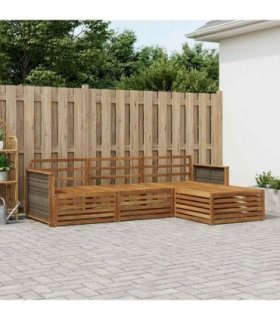 vidaXL Outdoor Sofa Set Natural 249.5 x 162.5 x 73 cm