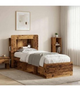 vidaXL Headboard Cabinet with Storage Old Wood Engineered Wood