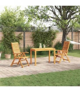 vidaXL Garden Dining Set 3 pcs Brown Solid Acacia Wood