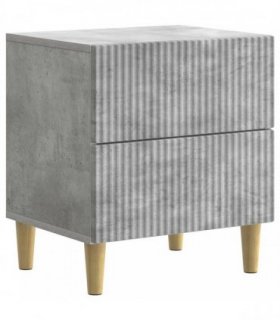 vidaXL Bedside Cabinet Concrete Grey 43 x 34.5 x 48 cm Engineered Wood