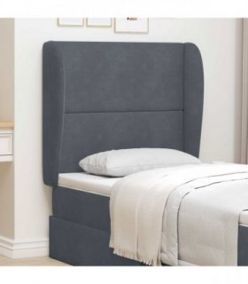 vidaXL Headboard Ear Dim Grey 80 x 23 x 6 cm Velvet