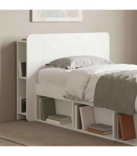 vidaXL Headboard Cabinet with Storage High Gloss White Engineered Wood