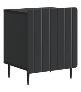vidaXL Bedside Cabinet Black 43 x 34.5 x 52 cm Engineered Wood