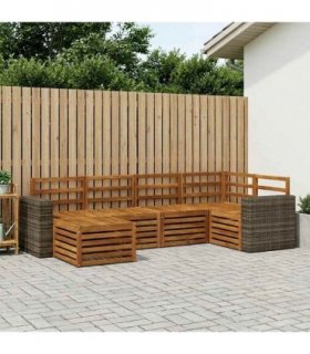 vidaXL Sectional Sofa Set 6 pcs Natural