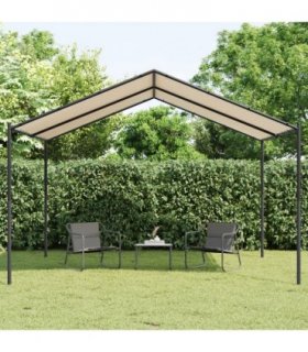 vidaXL Canopy Tent Beige 4x4 m Steel and Fabric
