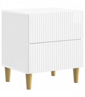 vidaXL Bedside Cabinet with Drawer High Gloss White 43 x 34.5 x 48 cm