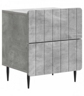 vidaXL Bedside Cabinet with Drawer Concrete Grey 43 x 34.5 x 49.5 cm