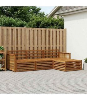 vidaXL Outdoor Sofa Set Natural 249 x 162.5 x 73 cm Solid Acacia Wood