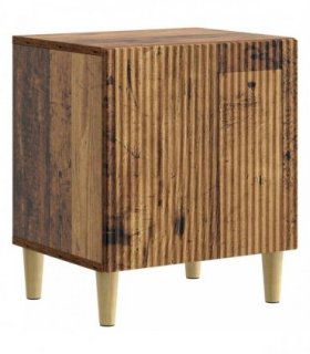 vidaXL Bedside Cabinet Old Wood 43 x 34.5 x 50 cm Engineered Wood