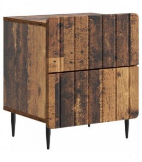 vidaXL Bedside Cabinet Old Wood 43 x 34.5 x 49.5 cm Engineered Wood