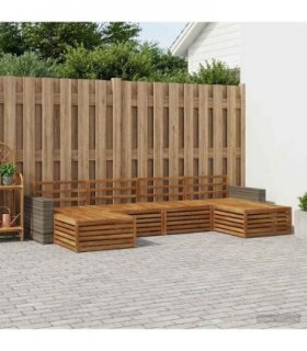 vidaXL Sofa Sets 6 pcs Solid Acacia Wood