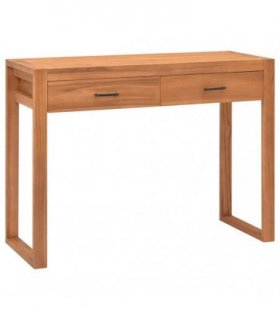 vidaXL Desk with 2 Drawers 100x40x75 cm Teak Wood