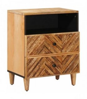 vidaXL Bedside Table Brown 50 x 33 x 60 cm Solid Mango Wood