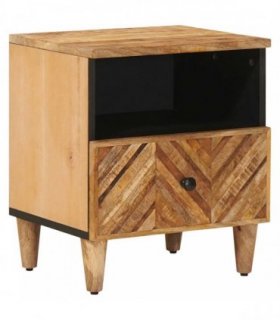 vidaXL Bedside Table Brown 50 x 33 x 60 cm Solid Mango Wood