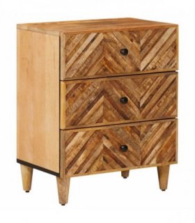 vidaXL Bedside Table Brown 50 x 33 x 60 cm Solid Mango Wood