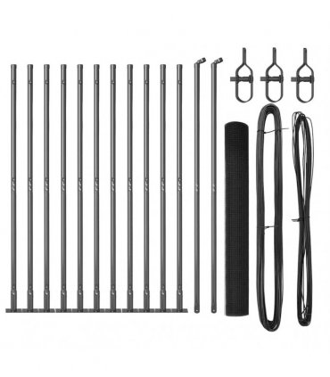 vidaXL Welded Wire Fence with Concrete Base 25 x 1 m PVC-Coated Steel