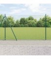 vidaXL Welded Wire Fence with Concrete Base 10 x 1.5 m Green Mesh