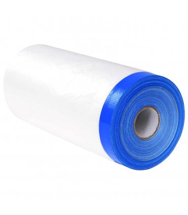 vidaXL Masking Film with Adhesive Tape 12 pcs Transparent and Blue