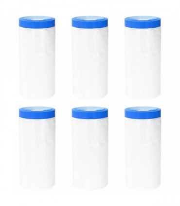 vidaXL Masking Film with Adhesive Tape 6 pcs Transparent and Blue