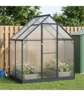 vidaXL Garden Greenhouse with Door Anthracite 183.5 x 123 x 207 cm