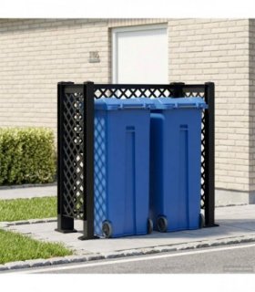 vidaXL Dustbin Trellis Anthracite 123 x 47 x 114 cm PP