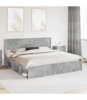 vidaXL Headboard Concrete Grey PB