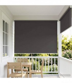vidaXL Outdoor Roller Blind UV Protection Anthracite Polyester