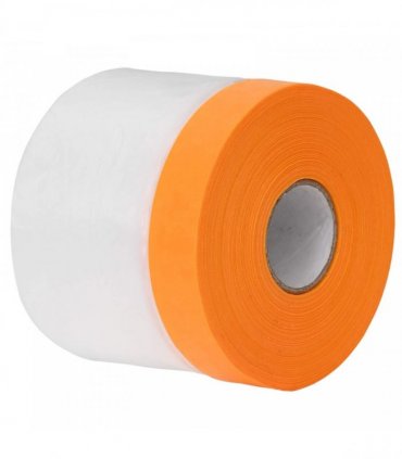 vidaXL Dust Sheet with Adhesive Tape 6 pcs Transparent 30 x 3300 cm
