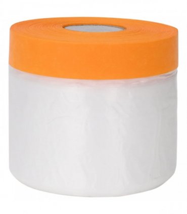 vidaXL Dust Sheet with Adhesive Tape 12 pcs Transparent 55 x 3300 cm