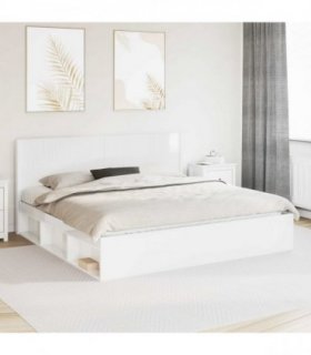vidaXL Headboard High Gloss White Engineered Wood