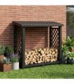 vidaXL Firewood Rack 114 x 46 x 101 cm PP Anthracite