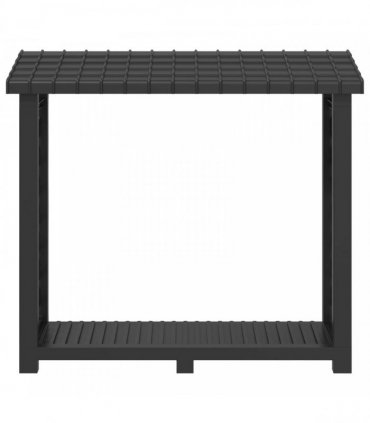 vidaXL Firewood Rack 114 x 46 x 101 cm PP Anthracite