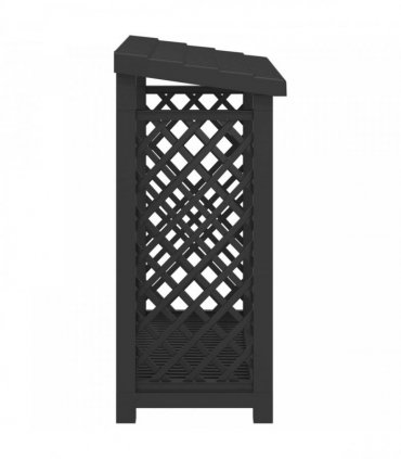 vidaXL Firewood Rack 114 x 46 x 101 cm PP Anthracite
