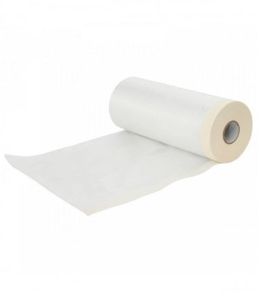 vidaXL Dust Sheet with Adhesive Tape 6 pcs Transparent 140 x 3300 cm