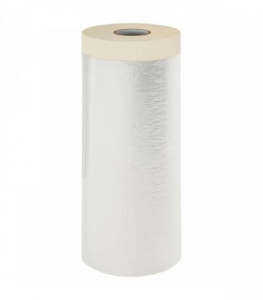 vidaXL Dust Sheet with Adhesive Tape 6 pcs Transparent 140 x 3300 cm