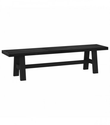 vidaXL Dining Bench NOAIN 160 x 41 x 45 cm Solid Pine Wood Black