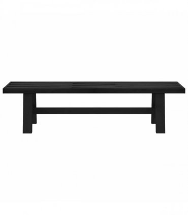 vidaXL Dining Bench NOAIN 160 x 41 x 45 cm Solid Pine Wood Black