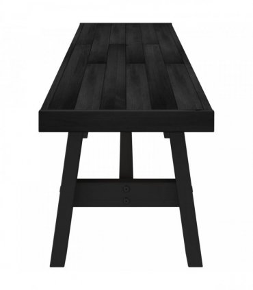 vidaXL Dining Bench NOAIN 160 x 41 x 45 cm Solid Pine Wood Black
